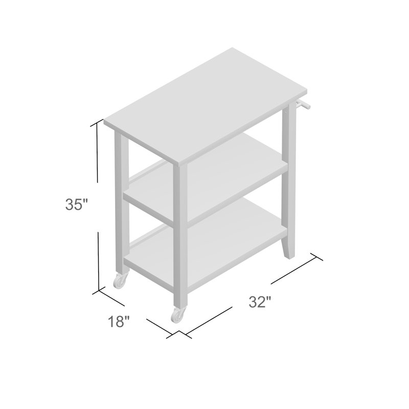 Andover Mills™ Raabe Solid Wood Kitchen Cart & Reviews Wayfair